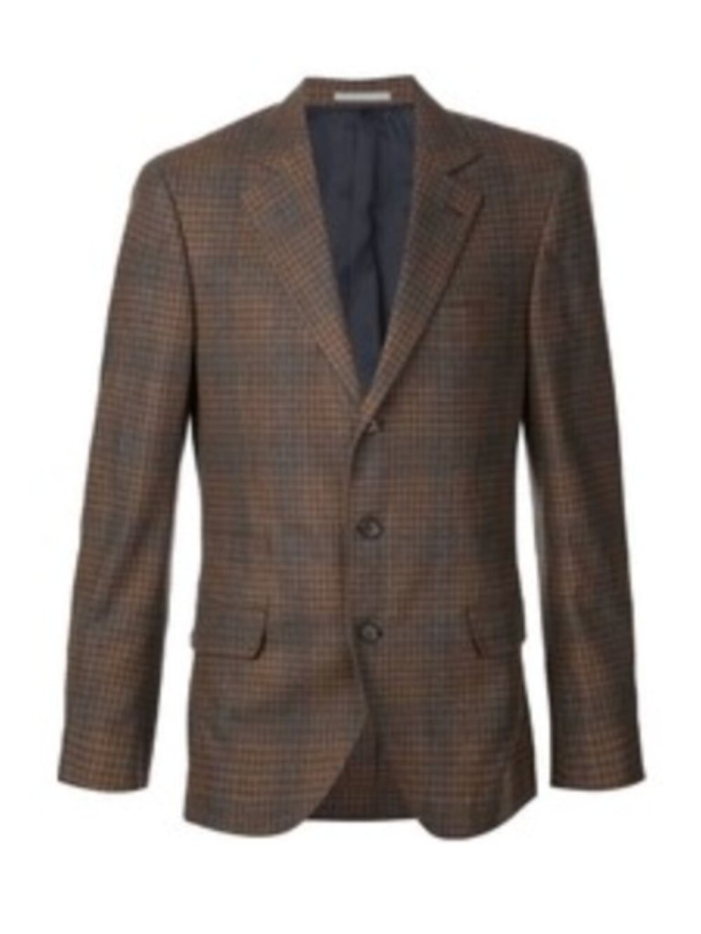 Brunello Cucinelli Check Sport Coat Jacket Mens 52 40 Brown Wool Cashmere Blazer